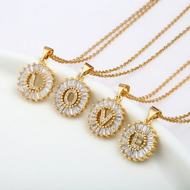 Gold Plated Necklace Letter Circle Pendant Intial Necklaces Letters Alphabet Zircon Stainless Steel Chain Jewelry, Golden
Gold Plated Necklace Letter Circle Pendant Intial Necklaces Letters Alphabet Zircon Stainless Steel Chain Jewelry, Golden