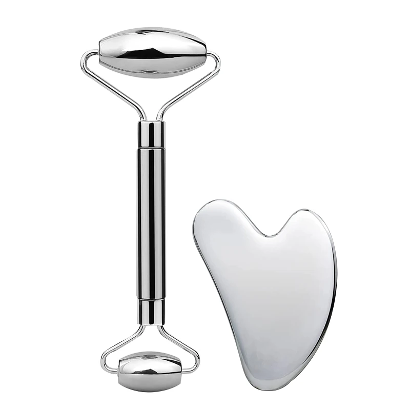 Amazon hot sale anti-aging facial lifting massage stainless steel scraping metal facial roller set
Amazon hot sale anti-aging facial lifting massage stainless steel scraping metal facial roller set