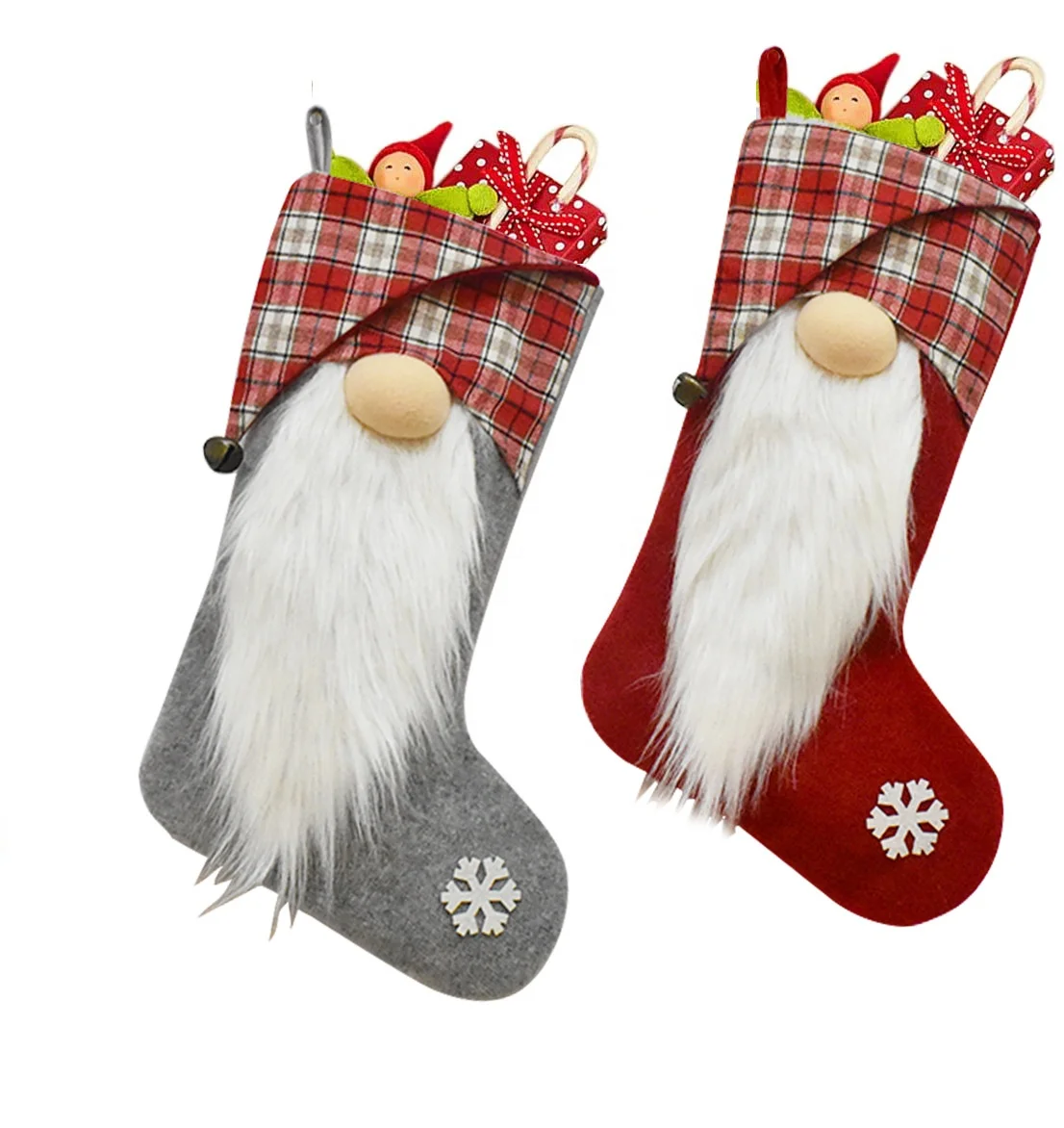 Fashion Holiday Gifts Bags Doll Beard Christmas Tree Ornament Plaid Christmas Socks, 2colors
Fashion Holiday Gifts Bags Doll Beard Christmas Tree Ornament Plaid Christmas Socks, 2colors
