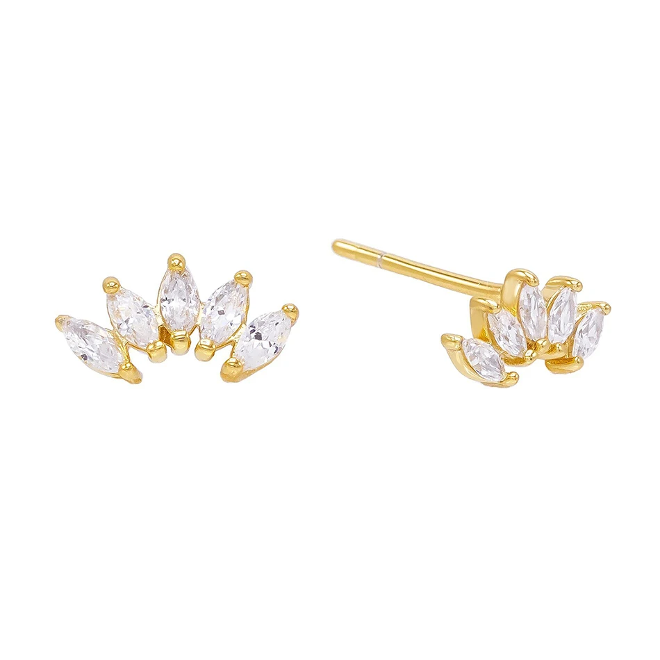 925 Sterling Silver 14k Gold Plated Mini Marquise Stud earrings With Cubic Zircon For Woman Gold Plated Earrings
925 Sterling Silver 14k Gold Plated Mini Marquise Stud earrings With Cubic Zircon For Woman Gold Plated Earrings