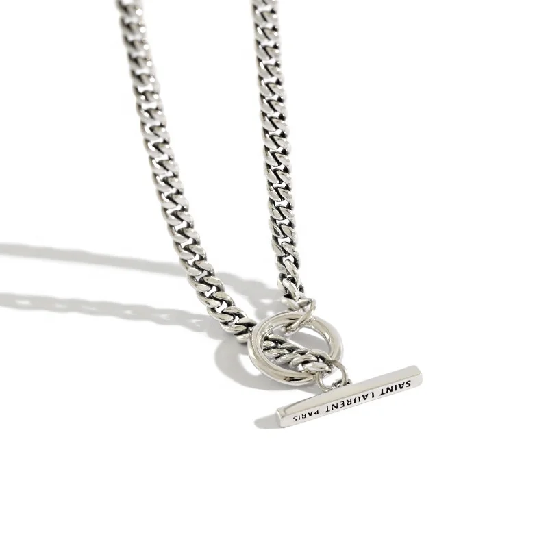 NewSN56 chunky fashion big sweater chain 925 silver choker necklace for men or women
NewSN56 chunky fashion big sweater chain 925 silver choker necklace for men or women