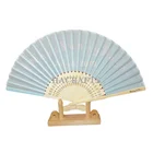 8.5 inch white bamboo with customized wedding folding fan
