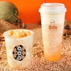 Custom Printed 360ml 500ml 700ml Plastic Boba Bubble Tea Cup