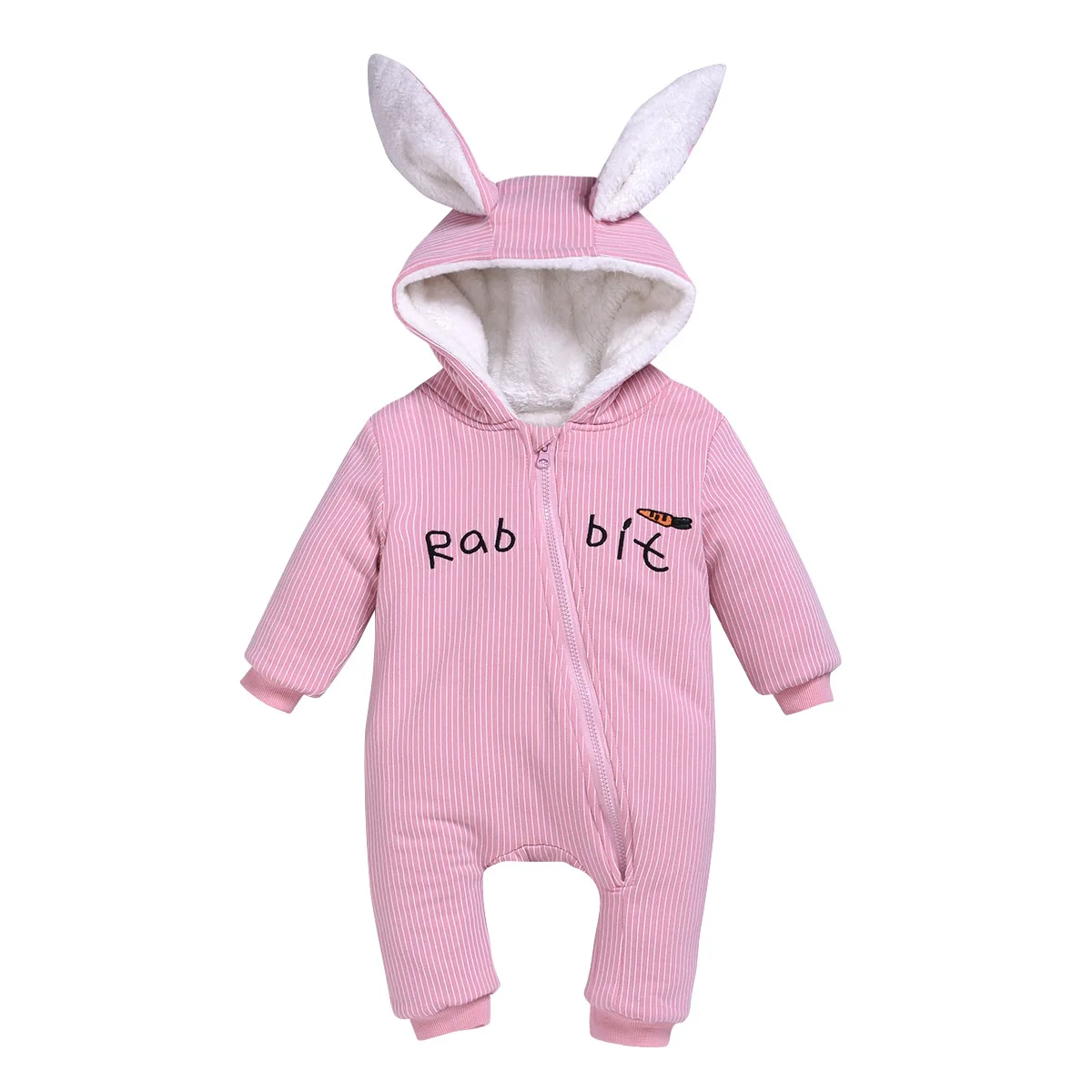 2020 Autumn winter zipper cute cartoon long sleeve stripe double rabbit jumpsuit hoodie baby rompers for wholesale, As pic shows, we can according to your request also
2020 Autumn winter zipper cute cartoon long sleeve stripe double rabbit jumpsuit hoodie baby rompers for wholesale, As pic shows, we can according to your request also