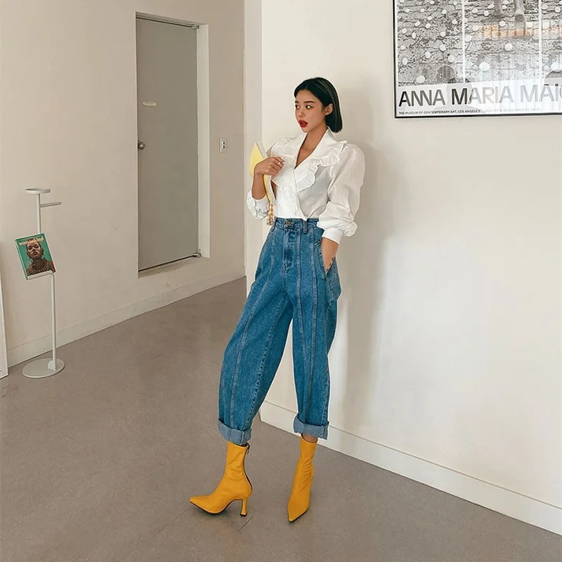 Harem Pants Korean Outfits Casual High Street Denim Trousers Pantalon Femme Vintage Jeans Women
Harem Pants Korean Outfits Casual High Street Denim Trousers Pantalon Femme Vintage Jeans Women