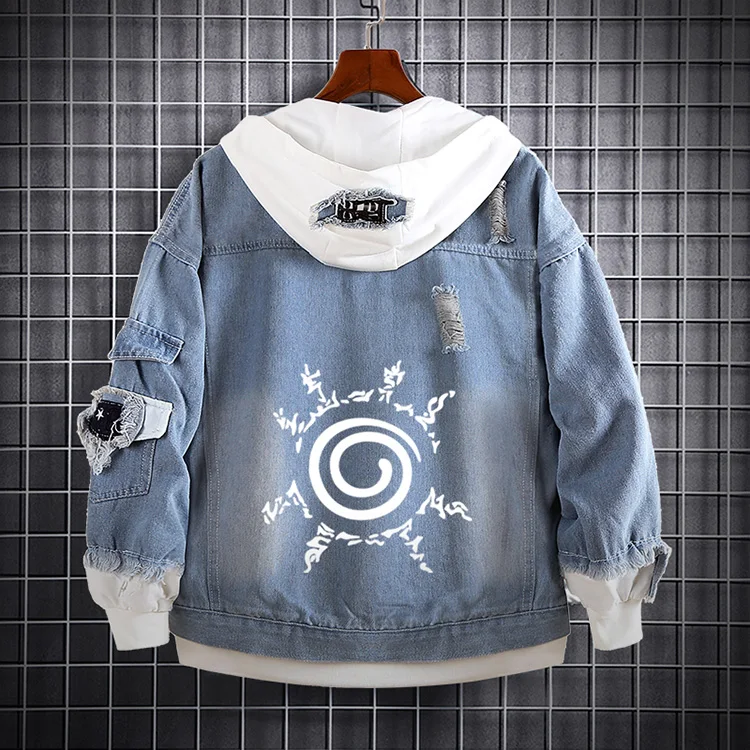 Naruto Anime Denim Jacket Wholesale Unisex Printed Cartoon Large Size Blue Hooded Denim Jacket
Naruto Anime Denim Jacket Wholesale Unisex Printed Cartoon Large Size Blue Hooded Denim Jacket