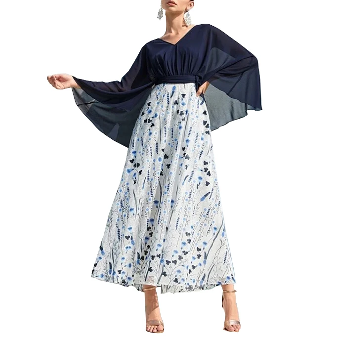 2021 New Design Elegant Women And Girl Casual Style Batwing Sleeve Patchwork Floral Two-piece Dress
2021 New Design Elegant Women And Girl Casual Style Batwing Sleeve Patchwork Floral Two-piece Dress