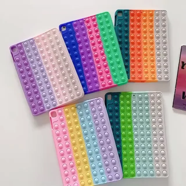 Wholesale Silicone Fidget Toys Mini1/2/3/4/5/6 11 Air Pro 10.2 12.9 inch Push Bubble Stress Relief Sensory Fidget i-Pad Case, Bright rainbow color
Wholesale Silicone Fidget Toys Mini1/2/3/4/5/6 11 Air Pro 10.2 12.9 inch Push Bubble Stress Relief Sensory Fidget i-Pad Case, Bright rainbow color