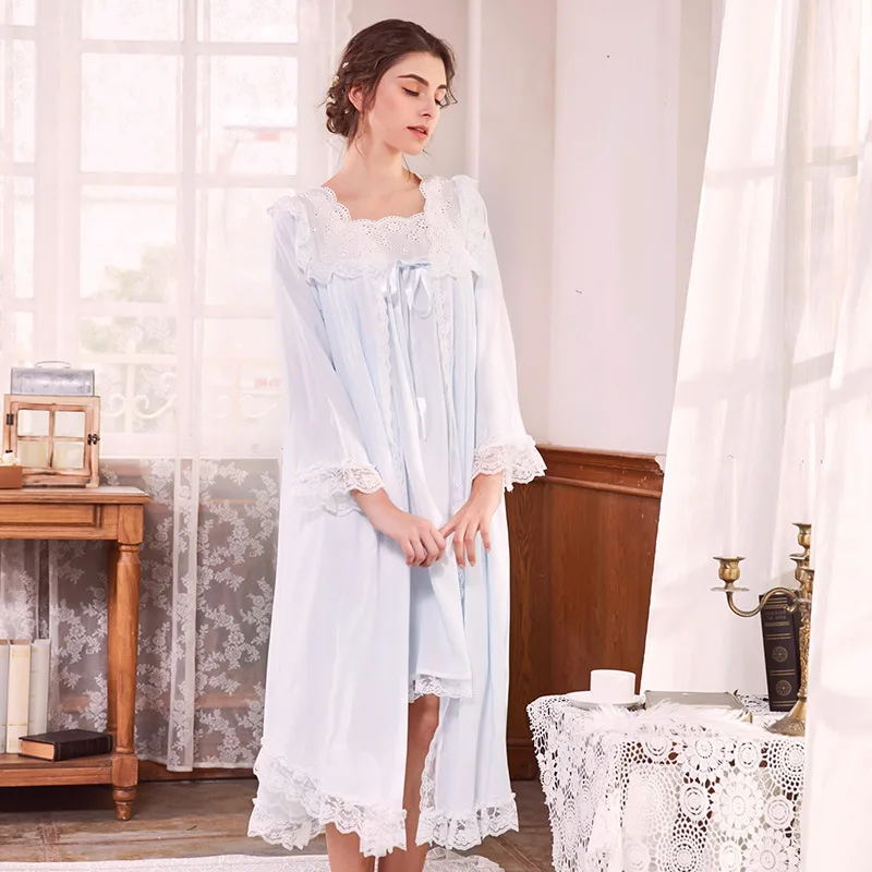 2020 spring summer new retro pajamas ladies long-sleeved nightdress two-piece set, White,pink
2020 spring summer new retro pajamas ladies long-sleeved nightdress two-piece set, White,pink