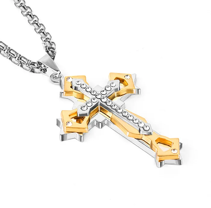 2021 inlaid rhinestone necklace stainless steel with chain domineering fashion cross jewelry hip hop wholesale
2021 inlaid rhinestone necklace stainless steel with chain domineering fashion cross jewelry hip hop wholesale