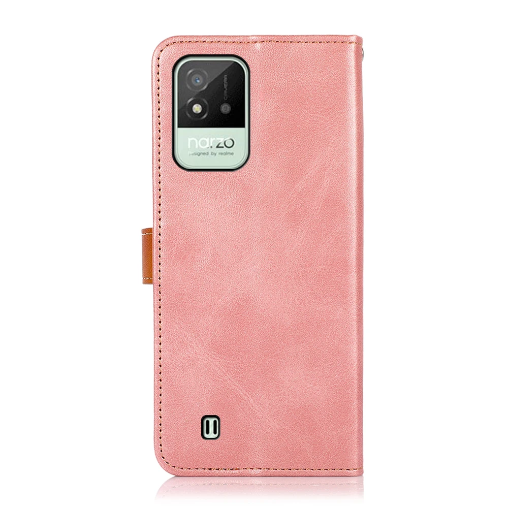 Gold button two color cattle pattern PU Leather Flip Wallet Case For OPPO REALME NARZO 50I, As pictures
Gold button two color cattle pattern PU Leather Flip Wallet Case For OPPO REALME NARZO 50I, As pictures