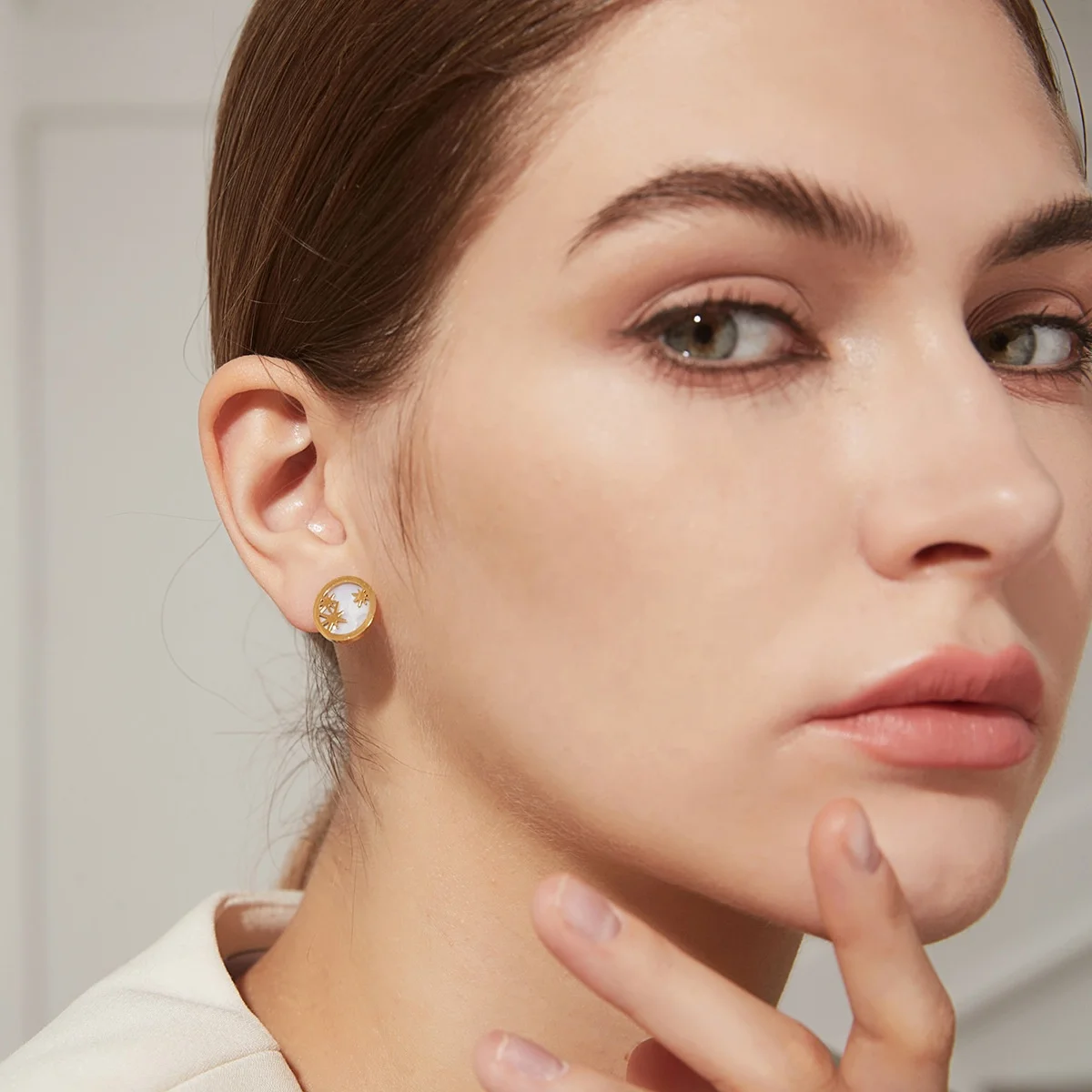 Quality primacy disc shape 18k gold plated shell earrings stainless steel for party, Rose gold,gold,silver
Quality primacy disc shape 18k gold plated shell earrings stainless steel for party, Rose gold,gold,silver