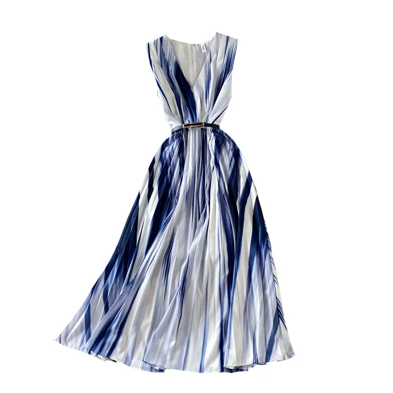Trending Fashion Long Dress Sleeveless V Neck Tie Die Classy Dress 2021 Women Summer Elegant Formal Evening Dress
Trending Fashion Long Dress Sleeveless V Neck Tie Die Classy Dress 2021 Women Summer Elegant Formal Evening Dress