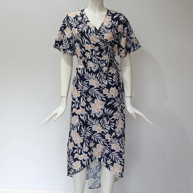 2020 New Arrival spring summer casual v-neck short sleeve floral print belt women ladies mini dresses
2020 New Arrival spring summer casual v-neck short sleeve floral print belt women ladies mini dresses