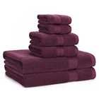 Hot selling 6pcs as 1set 100% Cotton hotel towel bath towel set