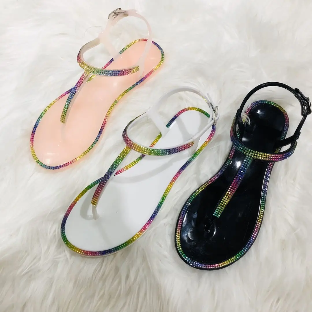 2020 Wholesaler summer beach flat pvc crystal Jelly sandals shoes female flat slippers open toe flat slippers for women, Black,white,pink
2020 Wholesaler summer beach flat pvc crystal Jelly sandals shoes female flat slippers open toe flat slippers for women, Black,white,pink