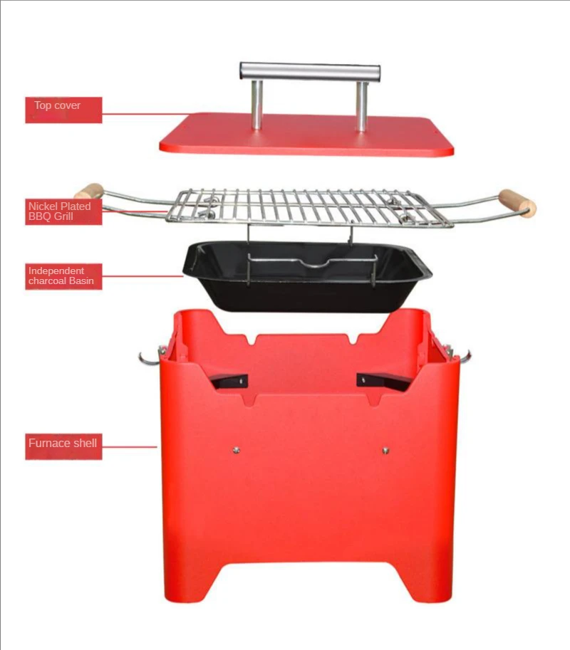

Portable Barbecue Grill Easily Cleaned Outdoor Garden Camping Charcoal BBQ Grill
