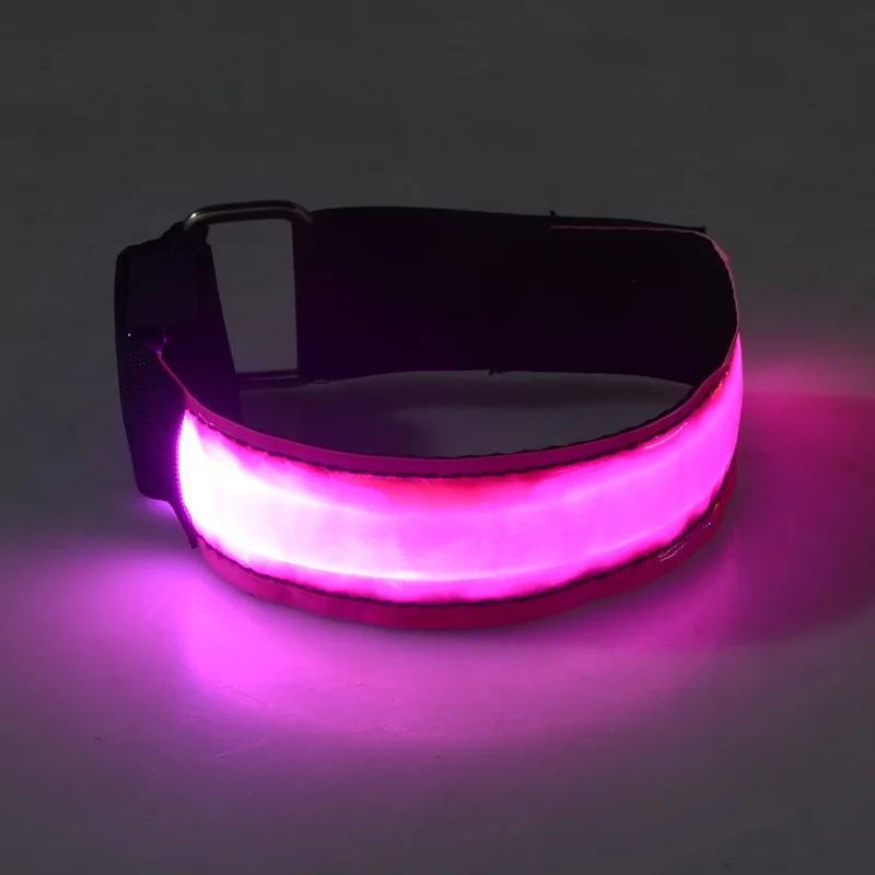 Hand Strap Wristband LED Safety Reflective Light Shine Flash Glowing Luminous Armband Arm Belt Band Wrist Support