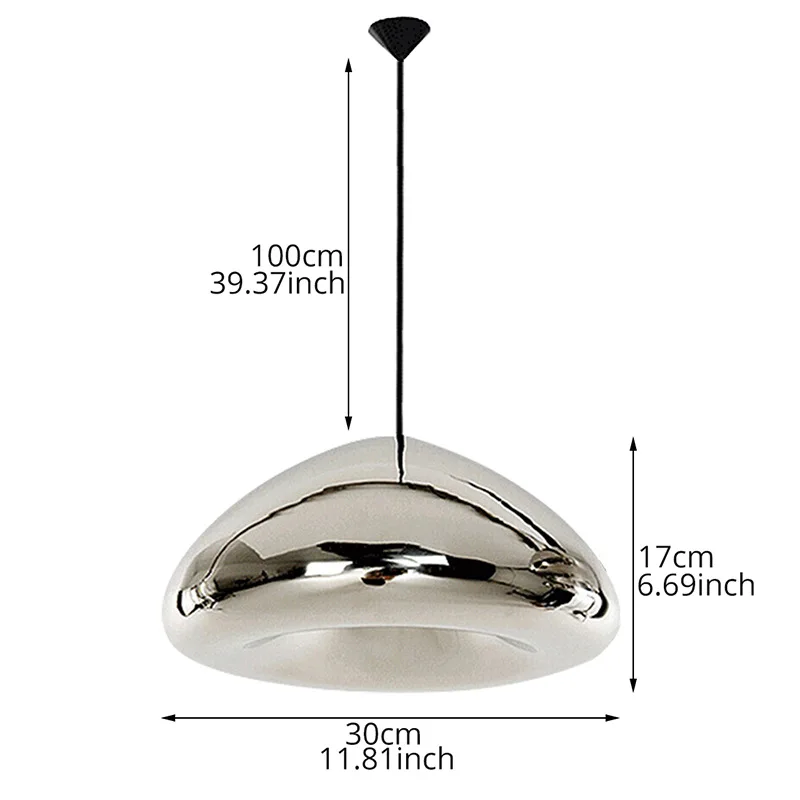 Fancy Modern Round Gold Silver Bowl Glass Pendant Light Creative Void Indoor Drop Lighting