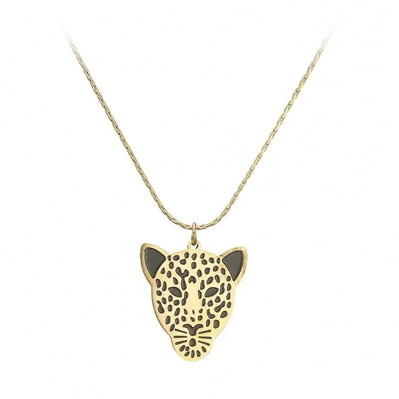 Gold Plated Leopard Head Necklace Stainless Steel Pendant Charm Necklace Jewelry, Gold color
Gold Plated Leopard Head Necklace Stainless Steel Pendant Charm Necklace Jewelry, Gold color