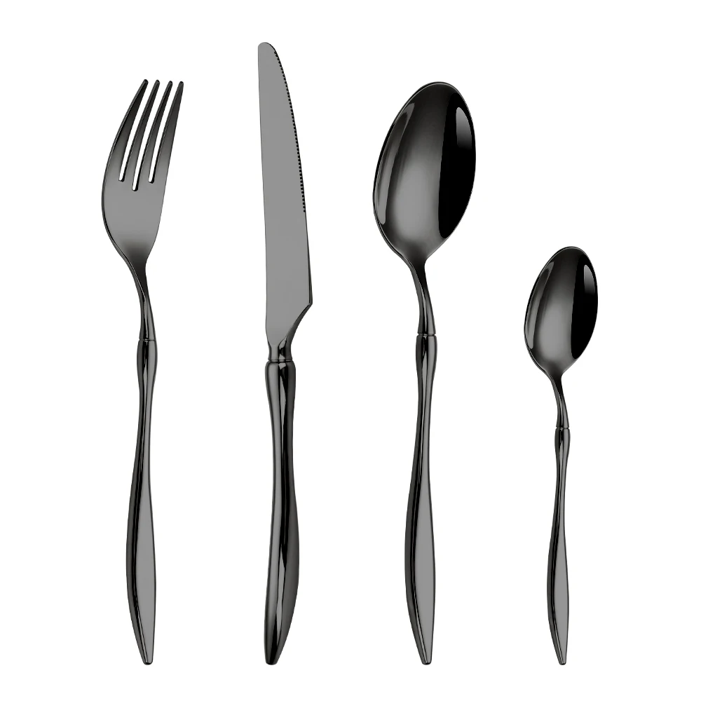 Elegant Cutlery Set 304 Stainless Steel Gold Plated Silverware Flatware Sets, Silver/gold/rose gold/black
Elegant Cutlery Set 304 Stainless Steel Gold Plated Silverware Flatware Sets, Silver/gold/rose gold/black