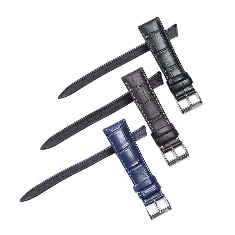 Swiss made 18mm 20mm 22mm temperament high-end black blue strap brand slub pattern leather strap, Black/color blue/brown/gray/customizable 
Swiss made 18mm 20mm 22mm temperament high-end black blue strap brand slub pattern leather strap, Black/color blue/brown/gray/customizable