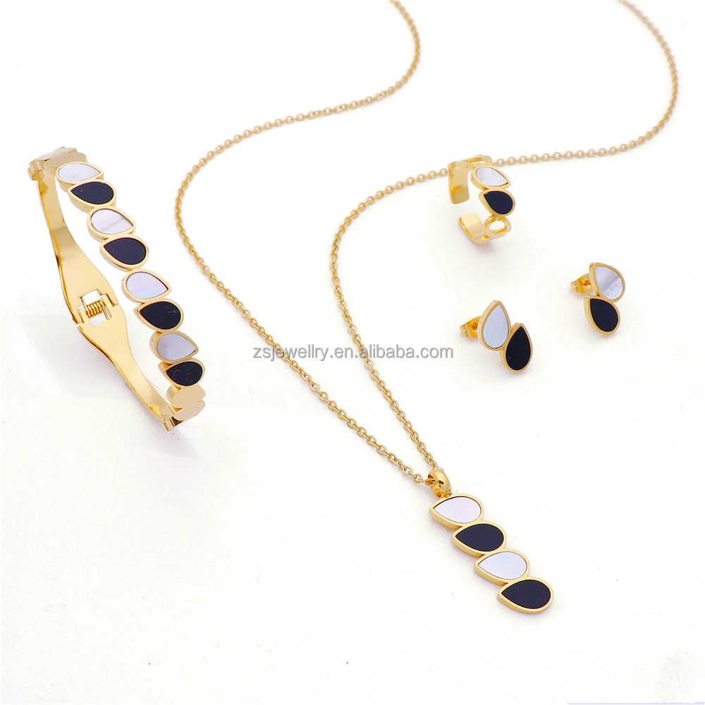 Women Waterdrop Shell Stone Black Island Gold Plated Stainless Steel Sets Necklace Custom Diy Jewelry Making Set
Women Waterdrop Shell Stone Black Island Gold Plated Stainless Steel Sets Necklace Custom Diy Jewelry Making Set