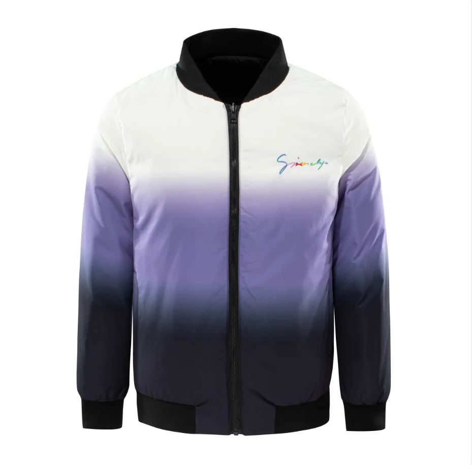 Gradient Color Men padded Jacket casual men's spring autumn stand collar jacket double wear sports baseball jacket
Gradient Color Men padded Jacket casual men's spring autumn stand collar jacket double wear sports baseball jacket