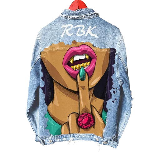 Hot Selling Women's Clothing Custom Finger Gold Teeth Fashion High Quality Women's Jacket Plus Size Denim Jacket, Customized color
Hot Selling Women's Clothing Custom Finger Gold Teeth Fashion High Quality Women's Jacket Plus Size Denim Jacket, Customized color