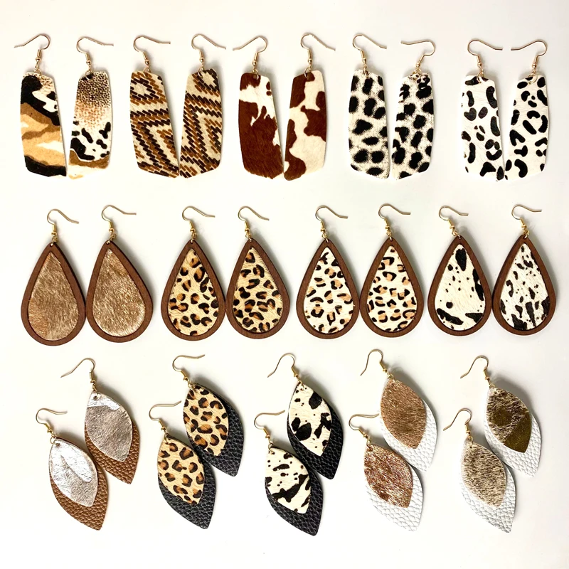 Genuine Cowhide Leather Earrings for Women Round Horse Eyes Feather Leopard Wood EarringTrendy Bohemia Jewelry New Hot Wholesale
Genuine Cowhide Leather Earrings for Women Round Horse Eyes Feather Leopard Wood EarringTrendy Bohemia Jewelry New Hot Wholesale