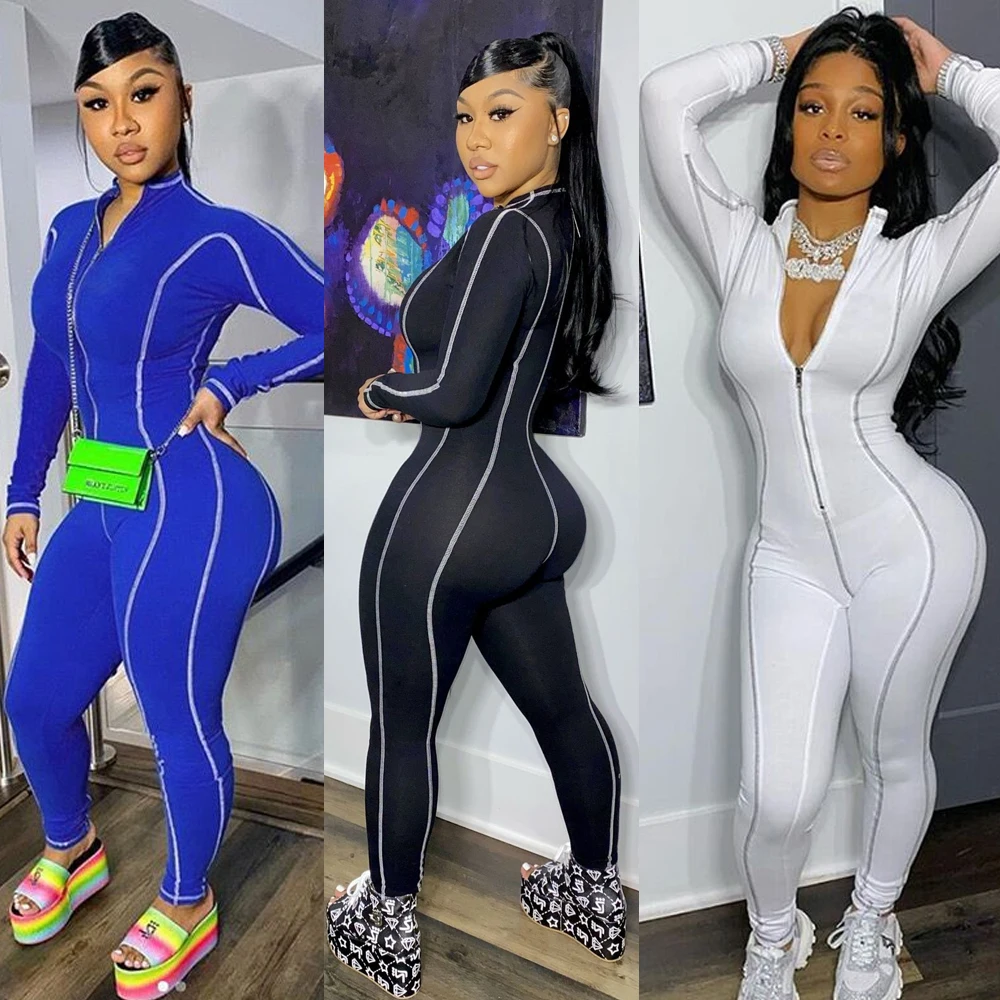 Female Clings To All Curves Jumpsuit Ladies Bodysuits Women Long Sleeve Zipper Legging Sport Jumpsuit, 5 colors in stock
Female Clings To All Curves Jumpsuit Ladies Bodysuits Women Long Sleeve Zipper Legging Sport Jumpsuit, 5 colors in stock