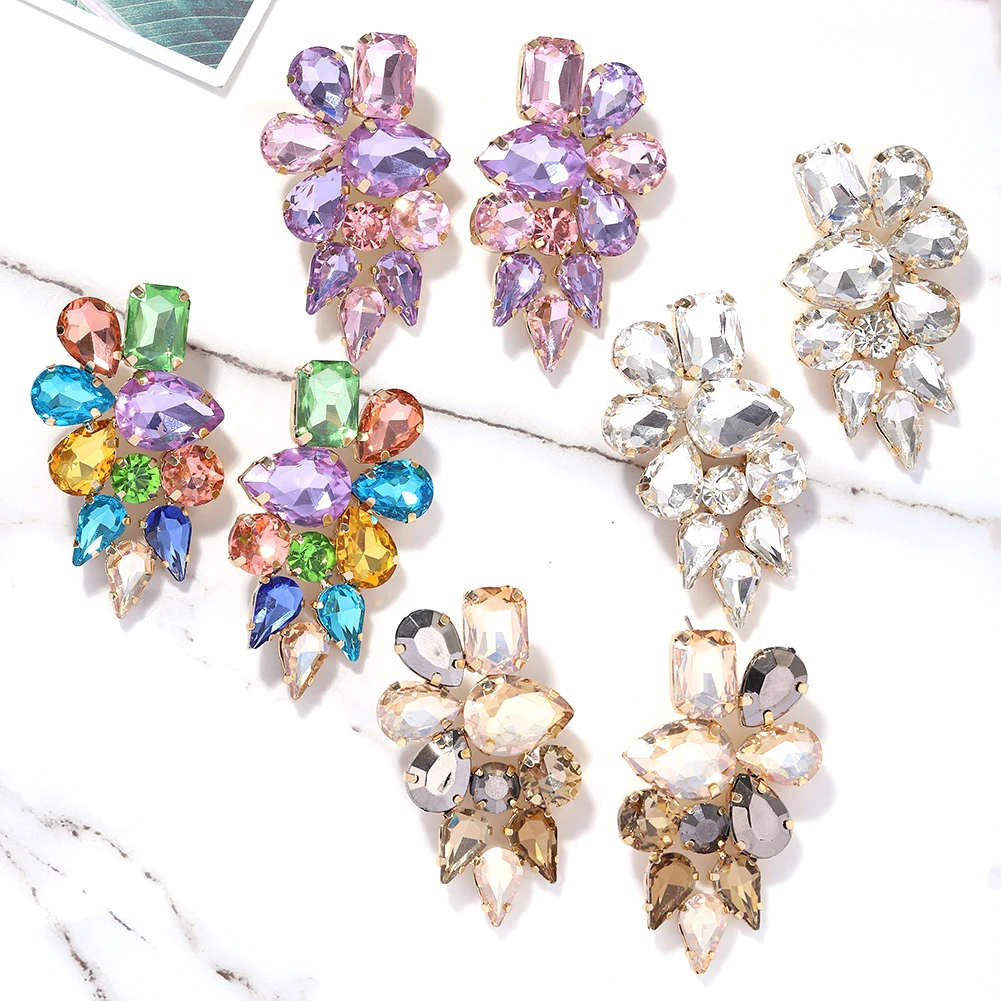 Dvacaman Wholesale Trendy 4 Colors Alloy Colorful Crystal Rhinestone Flower Women Drop Earrings Jewelry
Dvacaman Wholesale Trendy 4 Colors Alloy Colorful Crystal Rhinestone Flower Women Drop Earrings Jewelry