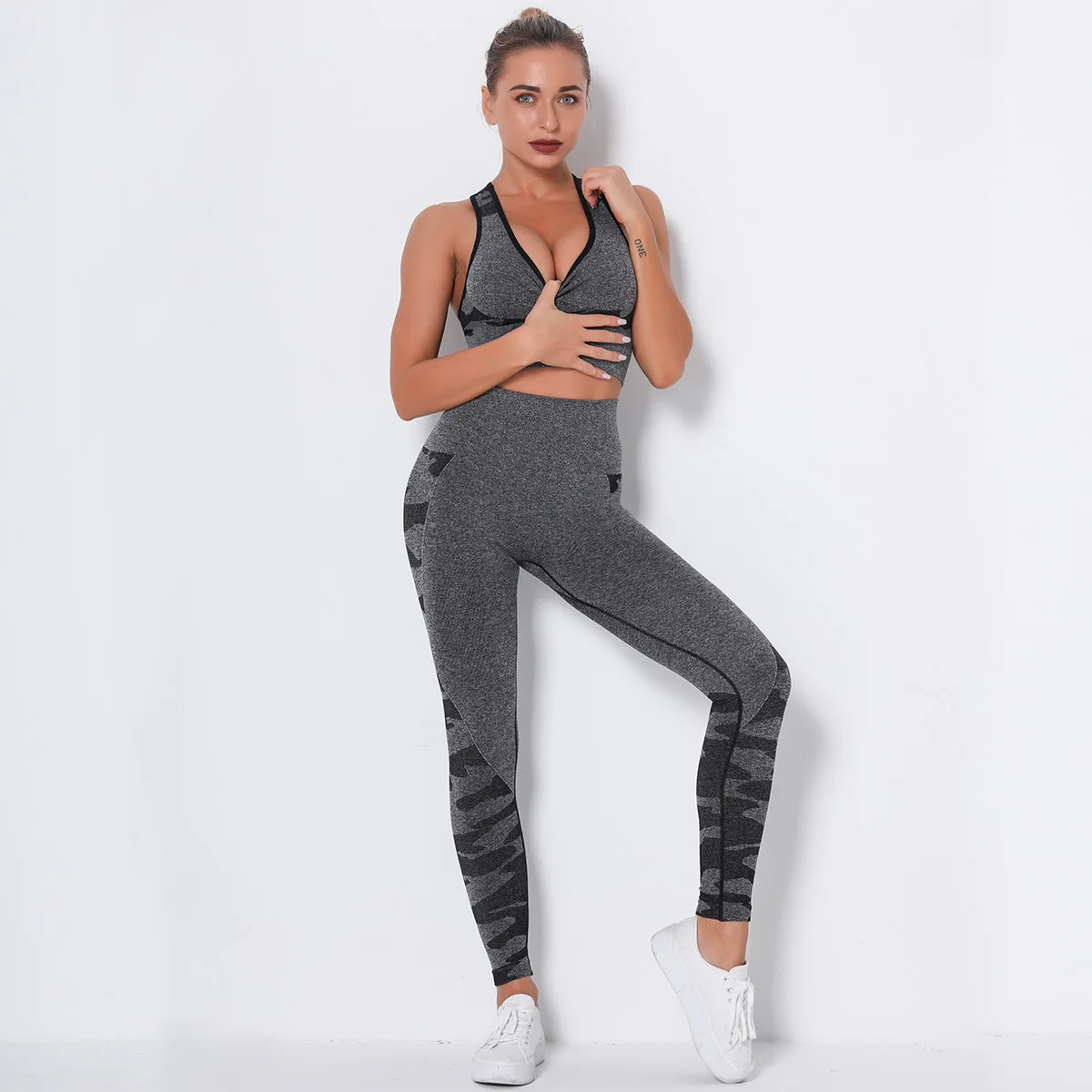 Camouflage fitness & yoga sport wear woman gym seamless Bra Long Pants Two Piece Sets, 5 colors
Camouflage fitness & yoga sport wear woman gym seamless Bra Long Pants Two Piece Sets, 5 colors