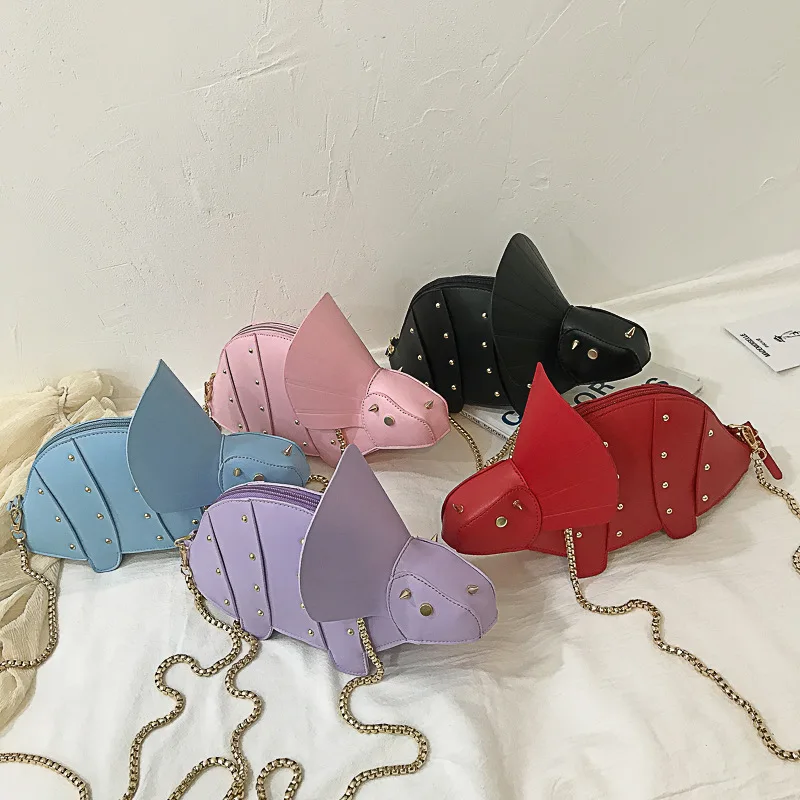 Fashion Wacky Personality Cartoon Triceratops Crossbody Bag Creative Female Dinosaur Rivet Sling Shoulder Messenger Bag
Fashion Wacky Personality Cartoon Triceratops Crossbody Bag Creative Female Dinosaur Rivet Sling Shoulder Messenger Bag