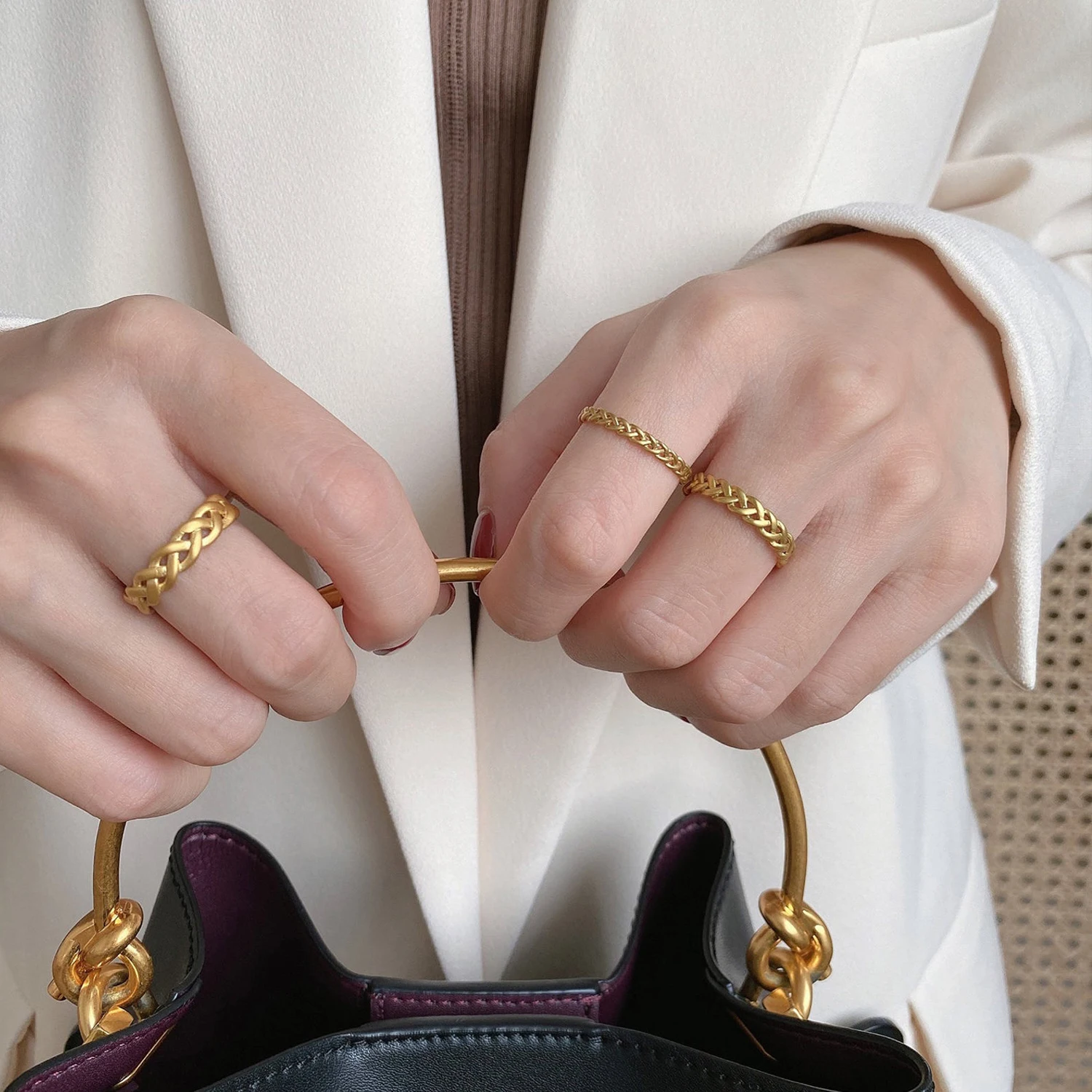 Minimalist Women Stainless Steel 18K Gold Plated Twist Rope Link Chain Ring Chunky Stackable Band Rings, Picture
Minimalist Women Stainless Steel 18K Gold Plated Twist Rope Link Chain Ring Chunky Stackable Band Rings, Picture