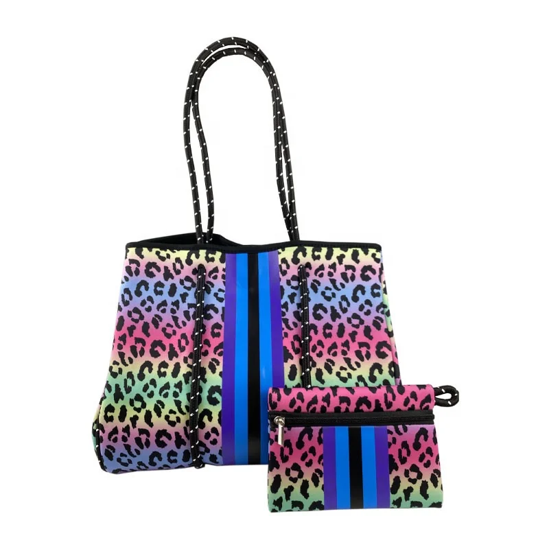 washable neoprene handbags waterproof leopard tote beach bags, Customized color
washable neoprene handbags waterproof leopard tote beach bags, Customized color