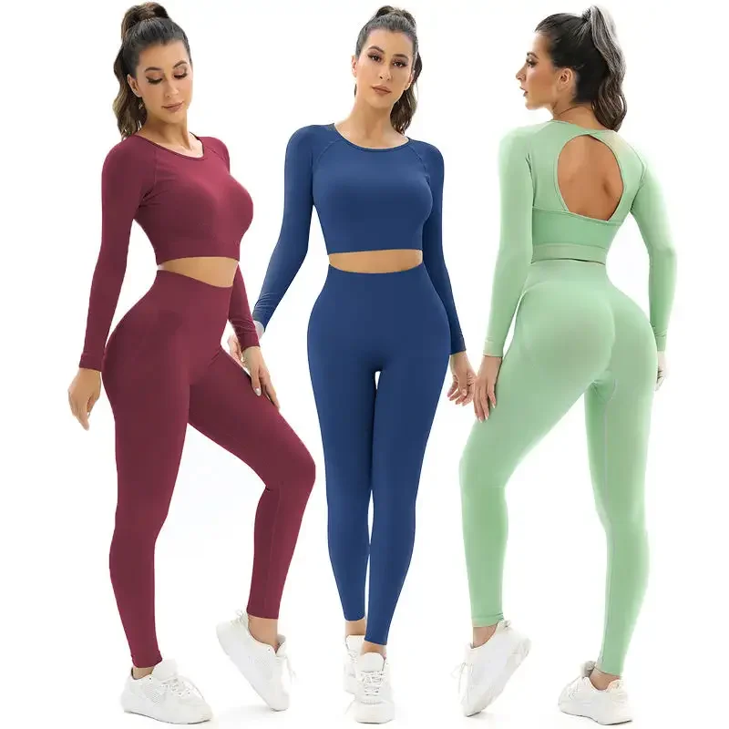 Aoyema Gym Wear Sports Top High Waist Pants Yoga Workout Set Seamless Leggings Yoga Activewear Set For Women Sport Clothes
Aoyema Gym Wear Sports Top High Waist Pants Yoga Workout Set Seamless Leggings Yoga Activewear Set For Women Sport Clothes