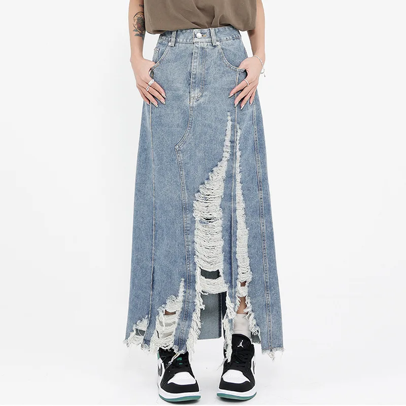 Wholesale Fashion Irregular Skirt Pocket Ripprd Skirt Denim Long Jeans Women's Skirts
Wholesale Fashion Irregular Skirt Pocket Ripprd Skirt Denim Long Jeans Women's Skirts