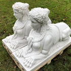 Statues Statues Sphinx Statues Incredible Antique Hand Carved Marble Sphinx Statues