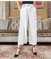 Wholesale hot selling office ladies loose pants women wide leg casual white trousers
Wholesale hot selling office ladies loose pants women wide leg casual white trousers