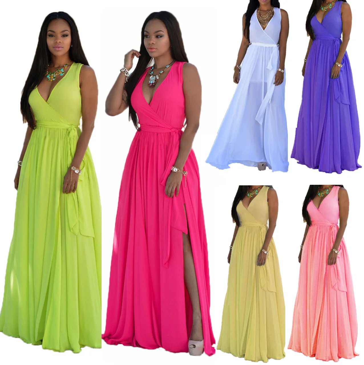 F10378A Ladies fashion chiffon summer sexy dress, White / yellow /purple /light blue / fluorescent green /ect .
F10378A Ladies fashion chiffon summer sexy dress, White / yellow /purple /light blue / fluorescent green /ect .