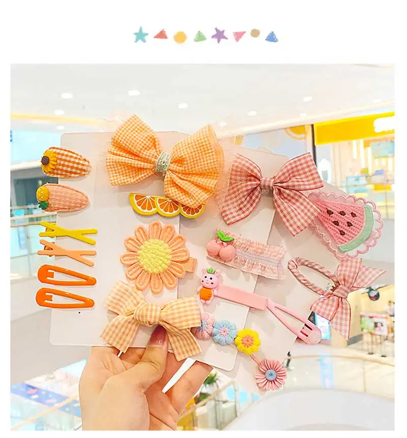 8/10/12 Pcs Set Korean Colorful Cute Flower Hair Bows Clip Fruits Hair Clip Set for Baby Girls Hair Accessories
8/10/12 Pcs Set Korean Colorful Cute Flower Hair Bows Clip Fruits Hair Clip Set for Baby Girls Hair Accessories