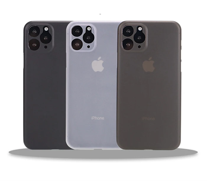 Thin transparent pp matte phone case for iphone 11 pro max x xr xs