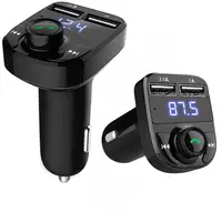 

Bluetooth Car Kit FM Transmitter MP3 Player With LED Dual USB 4.1A Quick Charger Voltage Display Micro SD TF Music Playing