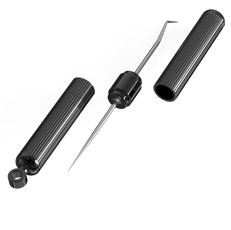 Portable and multifunctional travel double-ended stainless steel reusable toothpick set, Brown, blue, black
Portable and multifunctional travel double-ended stainless steel reusable toothpick set, Brown, blue, black