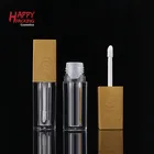 Wholesale Label Custom 4ml clear Lip Gloss Containers Empty Liquid Lipstick Tube with water transfer lid
