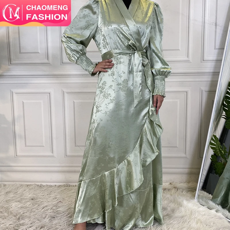 6572# Floral Dresses For Muslim Women Satin Robe Long Silk Maxi Dress Islamic Modest Fashion, Pink/gold/mint/beige /black
6572# Floral Dresses For Muslim Women Satin Robe Long Silk Maxi Dress Islamic Modest Fashion, Pink/gold/mint/beige /black