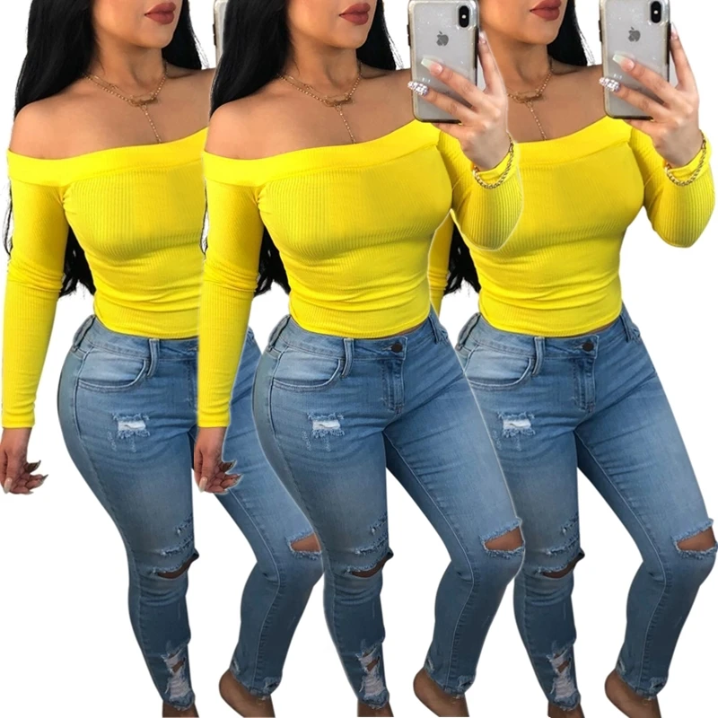 New design elastic off the shoulder sexy T-Shirt long sleeve tops 3xl plus size elegant women blouses
New design elastic off the shoulder sexy T-Shirt long sleeve tops 3xl plus size elegant women blouses