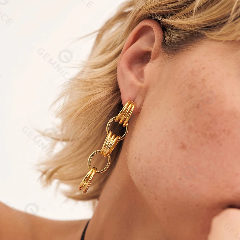 Gemnel fashion jewelry new arrival large chain link stud long chunky earrings for woman 2023
Gemnel fashion jewelry new arrival large chain link stud long chunky earrings for woman 2023