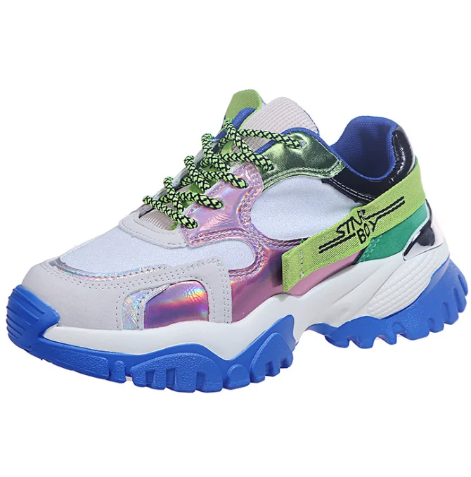 Spring 2021 new platform shoes thick soles color European and American large sports and leisure
Spring 2021 new platform shoes thick soles color European and American large sports and leisure
